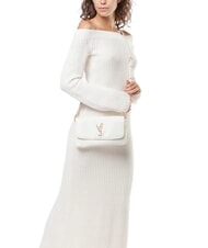 V73 LOUISE Bolso de hombro mediano con asa de cadena color crudo - Bolsos Mujer - 5