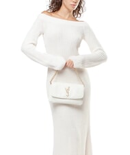 V73 LOUISE Bolso de hombro mediano con asa de cadena color crudo - Bolsos Mujer - 6