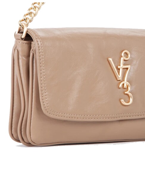 LOUISE Bolso de hombro mediano con asa de cadena gris pardo - Bolsos Mujer