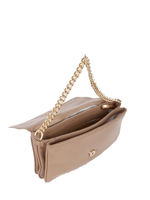 LOUISE Bolso de hombro mediano con asa de cadena gris pardo - Bolsos Mujer