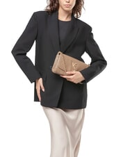 V73 LOUISE Bolso de hombro mediano con asa de cadena gris pardo - Bolsos Mujer - 6