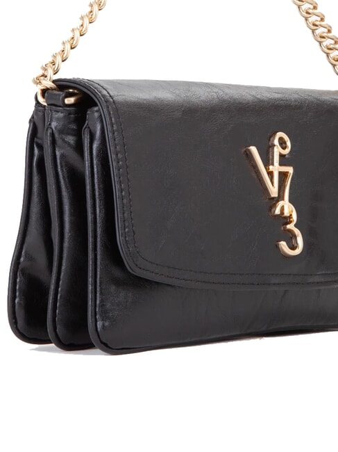 LOUISE Bolso de hombro mediano con asa de cadena negro - Bolsos Mujer