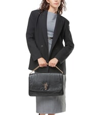 V73 LOUISE Bolso de hombro grande con asa de cadena negro - Bolsos Mujer - 7