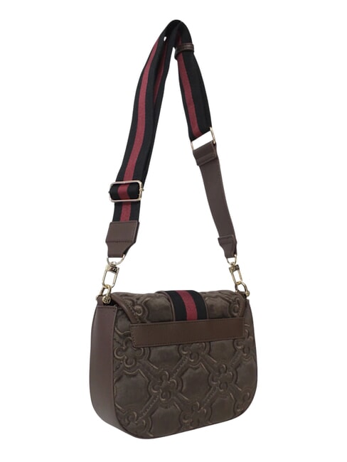 CATE Bolso de hombro con solapa gris topo/multicolor - Bolsos Mujer