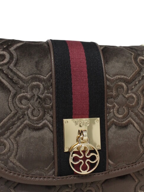 CATE Bolso de hombro con solapa gris topo/multicolor - Bolsos Mujer