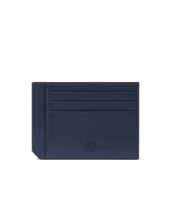 PIQUADRO W137 Tarjetero plano de cuero para tarjetas de crédito azul - Carteras Hombre - 3