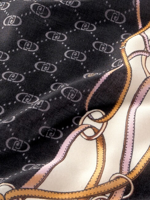 LOGO Estola con estampado NEGRO - Bufandas