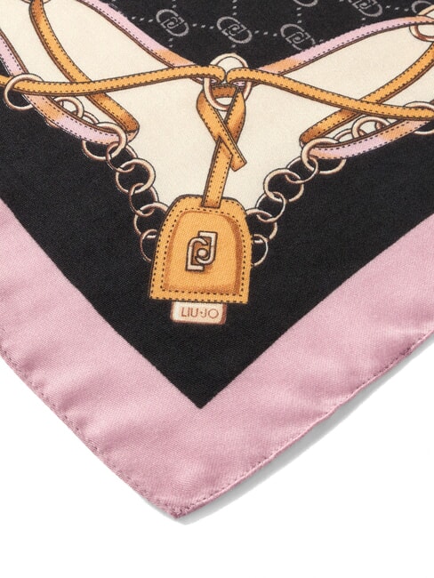 LOGO Estola con estampado NEGRO - Bufandas