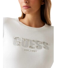 GUESS REYNA LOGO Su&eacute;ter de cuello redondo con aplicaciones cremwhi - Su&eacute;teres de mujer - 3