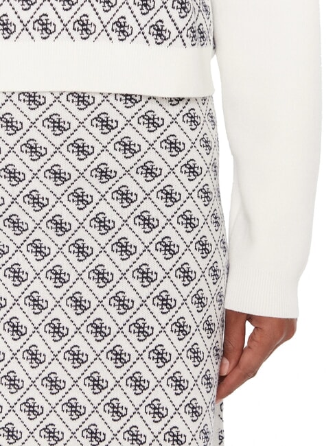 AUBREY Suéter de corte relajado 4g crema y azul - Suéteres de mujer