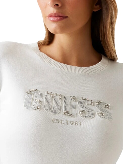 REYNA LOGO Suéter de cuello redondo con aplicaciones cremwhi - Suéteres de mujer