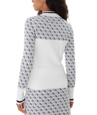 GUESS MOCK NECK AUBREY 4G Suéter ajustado 4g crema y azul - Suéteres de mujer - 2