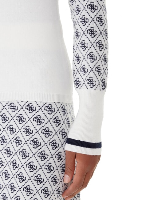 MOCK NECK AUBREY 4G Suéter ajustado 4g crema y azul - Suéteres de mujer