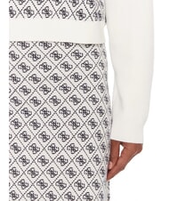 GUESS AUBREY Suéter de corte relajado 4g crema y azul - Suéteres de mujer - 4