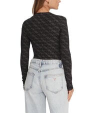 GUESS TEODORA Suéter de cuello redondo y manga larga con pedrería - Suéteres de mujer