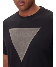 GUESS TRIANGLE LOGO Camiseta de manga corta de corte regular jetbla - camiseta - 3