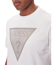 GUESS TRIANGLE LOGO Camiseta de manga corta de corte regular purwhite - camiseta - 3