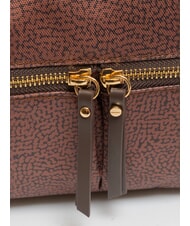BORBONESE FLEXOS ZIP Mini bolso de hombro terracota - Bolsos Mujer - 3