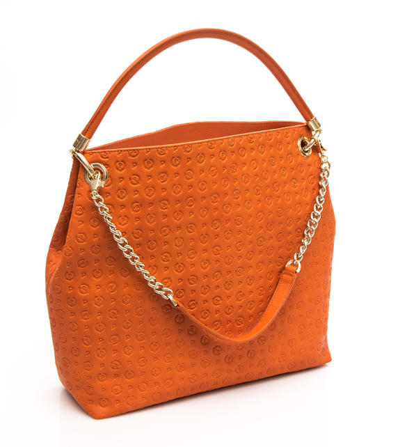 Embossed Heritage Bolso saco de hombro NARANJA - Bolsos Mujer