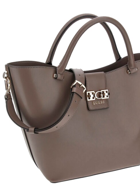 JANE Bolso de mano con bandolera marrón oscuro - Bolsos Mujer