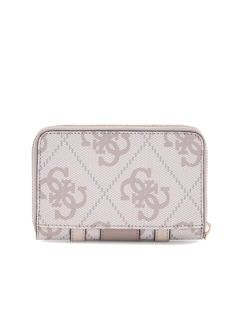 ERENIA Cartera mediana con cremallera logotipo de color topo oscuro - Carteras Mujer