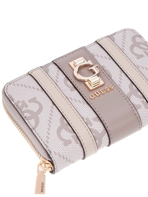 ERENIA Cartera mediana con cremallera logotipo de color topo oscuro - Carteras Mujer