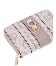 GUESS ERENIA Cartera mediana con cremallera logotipo de color topo oscuro - Carteras Mujer - 4