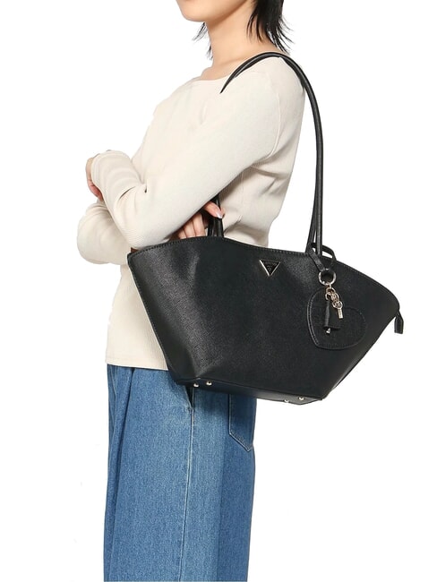 BOLENA Bolso de hombro con charm de corazón NEGRO - Bolsos Mujer