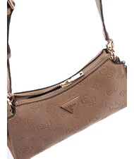 GUESS CRESIDIA II Bolso de hombro con cremallera logotipo de color topo oscuro - Bolsos Mujer - 4