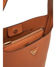 GUESS MERIDIAN 2 Bolso tipo cubo con bolsa COGNAC - Bolsos Mujer - 8