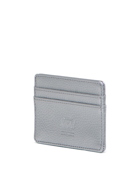 CHARLIE Tarjetero plano plata metálica - Carteras Hombre