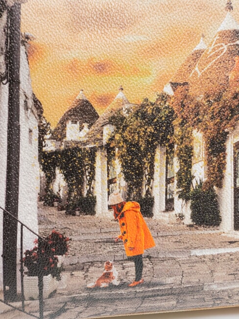 YESBAG Bolso de hombro estampado La vida en trulli - Bolsos Mujer