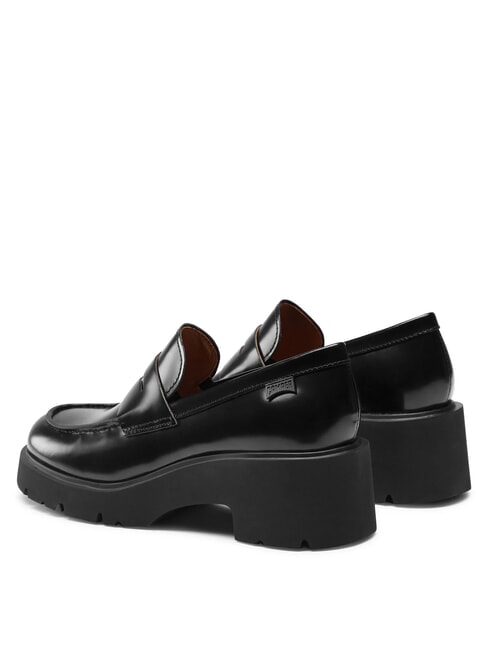 MILAH mocasines de cuero negro - Zapatos Mujer