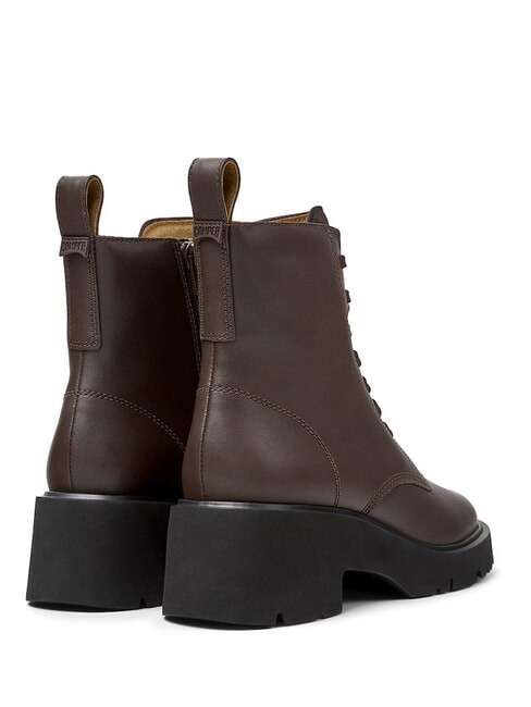 MILAH Botines de piel marrón oscuro - Zapatos Mujer