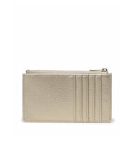 HERSCHEL OSCAR Tarjetero plano con cremallera dorado metálico - Carteras Mujer - 2
