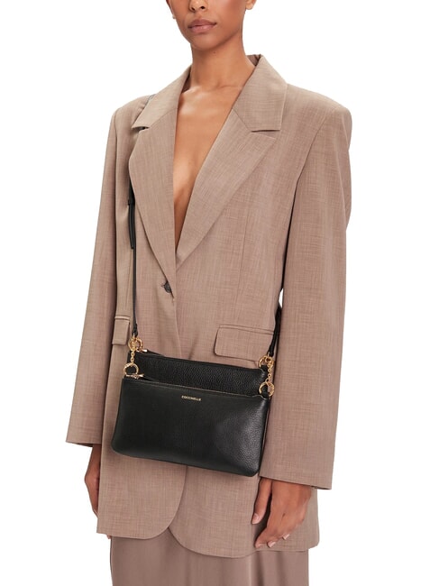 YVONNE Bolso de hombro, en piel negro - Bolsos Mujer