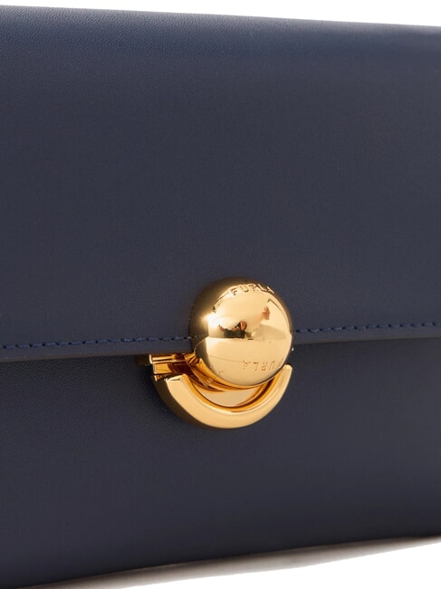 SFERA Mini bolso de hombro, en piel azul real - Bolsos Mujer