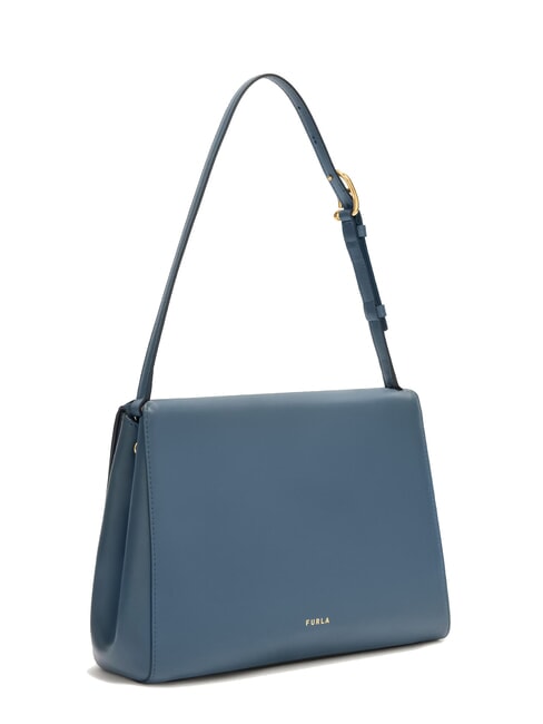 DOMUS  Bolso de hombro, de piel azul grisáceo - Bolsos Mujer