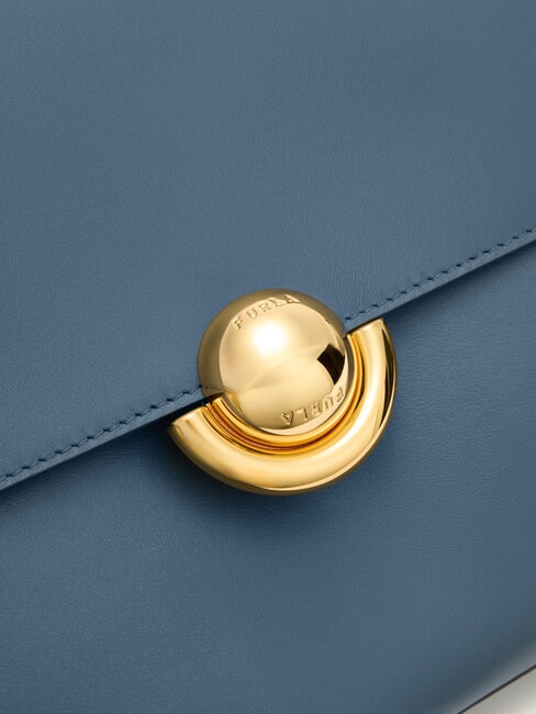 DOMUS  Bolso de hombro, de piel azul grisáceo - Bolsos Mujer