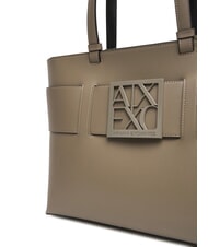 ARMANI EXCHANGE A|X BUCKLE Bolso shopper de hombro lubina marrón - Bolsos Mujer - 4