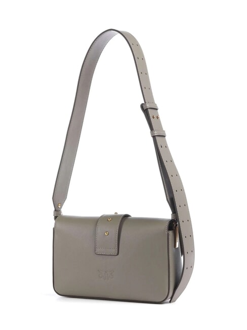 LOVE ONE SLOUCHY Mini bolso de hombro de piel nogal-oro antiguo - Bolsos Mujer