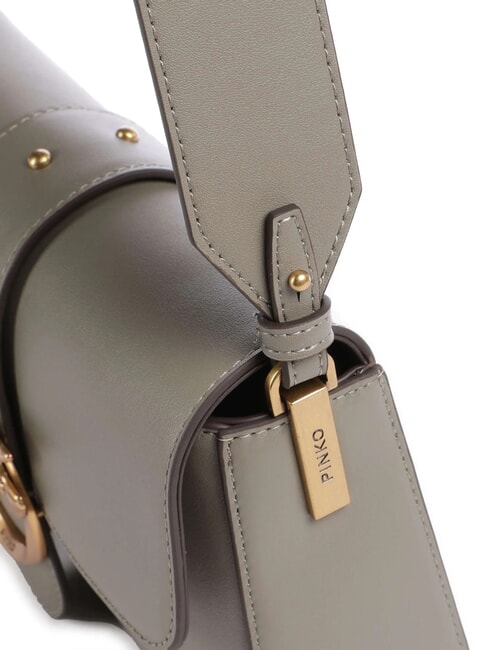 LOVE ONE SLOUCHY Mini bolso de hombro de piel nogal-oro antiguo - Bolsos Mujer