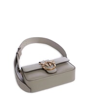 PINKO LOVE ONE SLOUCHY Mini bolso de hombro de piel nogal-oro antiguo - Bolsos Mujer - 5
