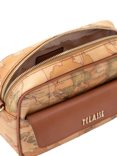 GEO CLASSIC Bolso de hombro tipo reportero con bolsillo NATURAL - Bolsos Mujer