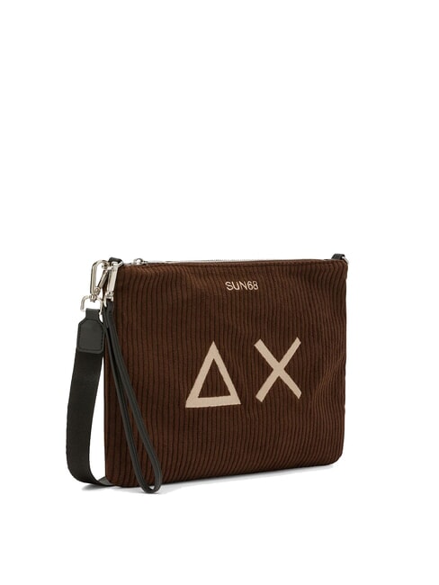 CORDUROY Bolso de mano con correa de muñeca y bandolera Marrón - Bolsos Mujer