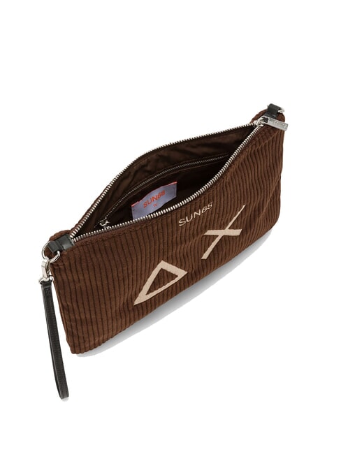 CORDUROY Bolso de mano con correa de muñeca y bandolera Marrón - Bolsos Mujer