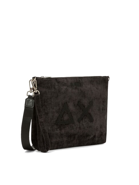 VELVET Bolso de mano con poliserina y bandolera negro - Bolsos Mujer