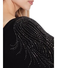 GUESS BAT SLEEVE LORETTA Suéter de cuello barco de corte relajado jetbla - Suéteres de mujer - 3