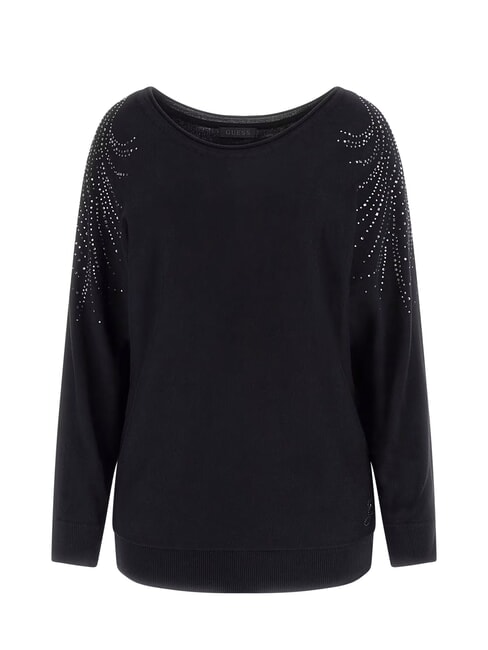 BAT SLEEVE LORETTA Suéter de cuello barco de corte relajado jetbla - Suéteres de mujer