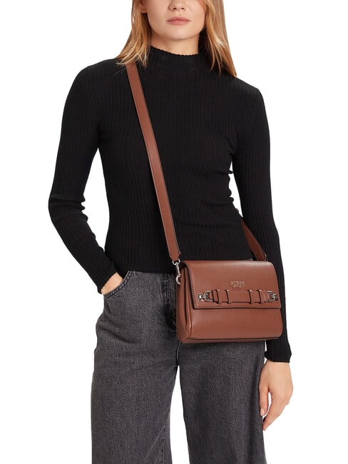 GREGORIA Bolso de hombro con solapa COGNAC - Bolsos Mujer